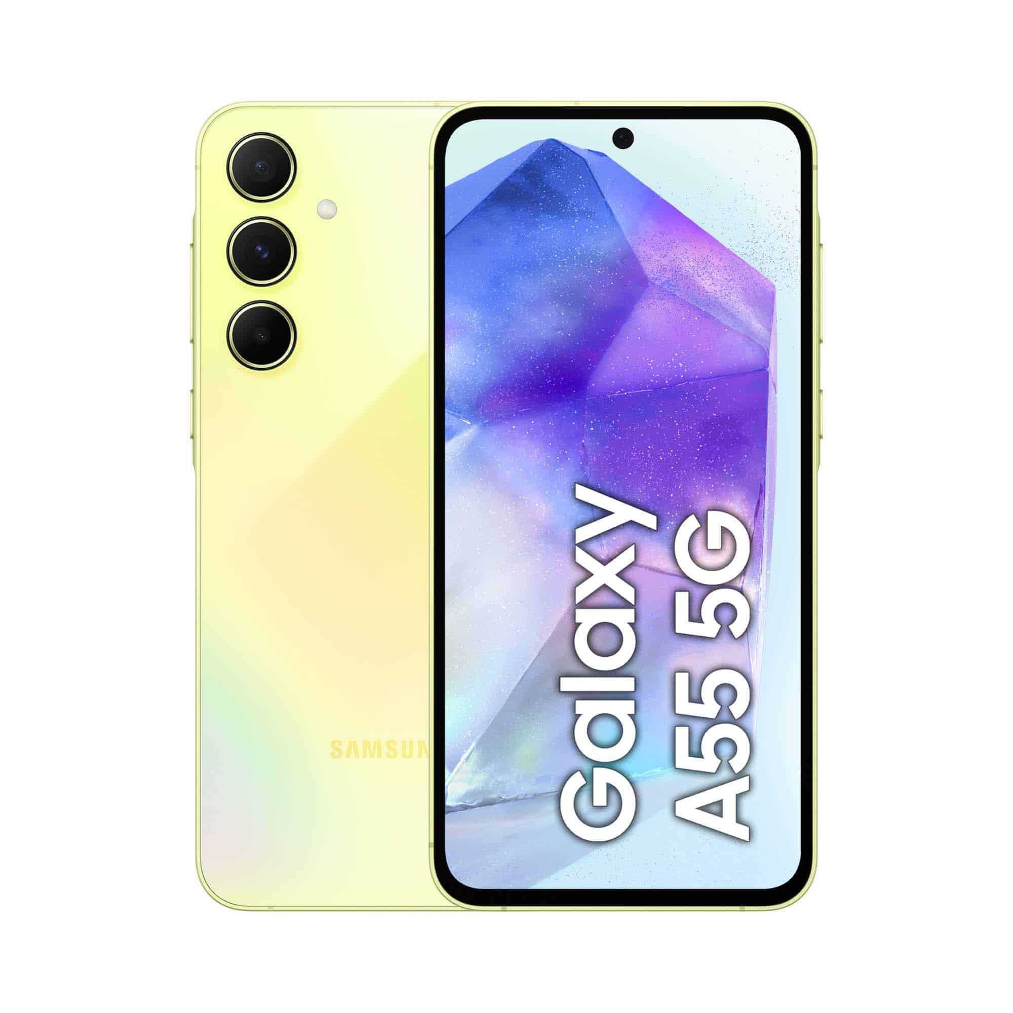 Samsung Galaxy A55 5G 16,8 cm (6.6) Hybride Dual SIM Android 14 USB Type-C 8 GB 128 GB 5000 mAh Geel (SM-A556BZYAEUE) thumbnail Samsung Galaxy A55 5G 16,8 cm (6.6) Hybride Dual SIM Android 14 USB Type-C 8 GB 128 GB 5000 mAh Geel (SM-A556BZYAEUE) thumbnail