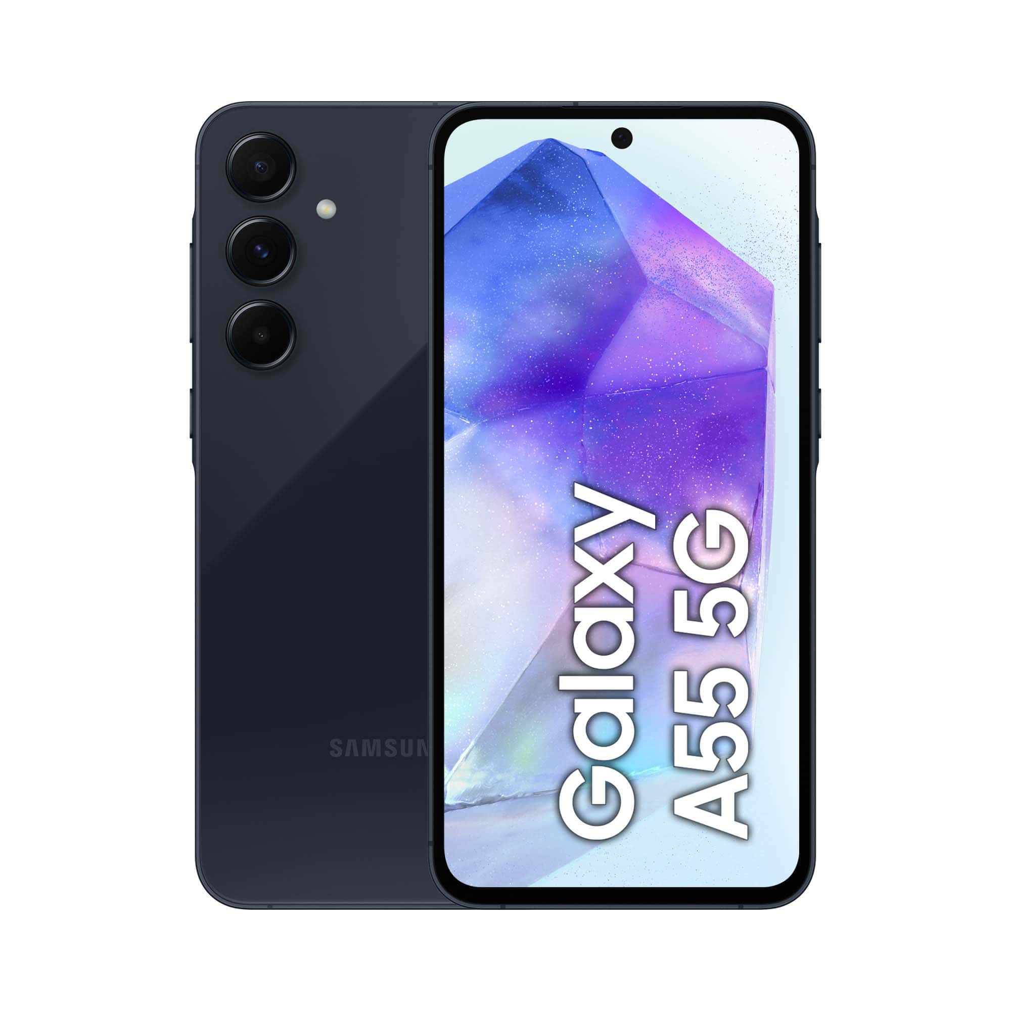 Samsung Galaxy A55 5G 16,8 cm (6.6) Hybride Dual SIM Android 14 USB Type-C 8 GB 128 GB 5000 mAh Marineblauw (SM-A556BZKAEUE) thumbnail Samsung Galaxy A55 5G 16,8 cm (6.6) Hybride Dual SIM Android 14 USB Type-C 8 GB 128 GB 5000 mAh Marineblauw (SM-A556BZKAEUE) thumbnail