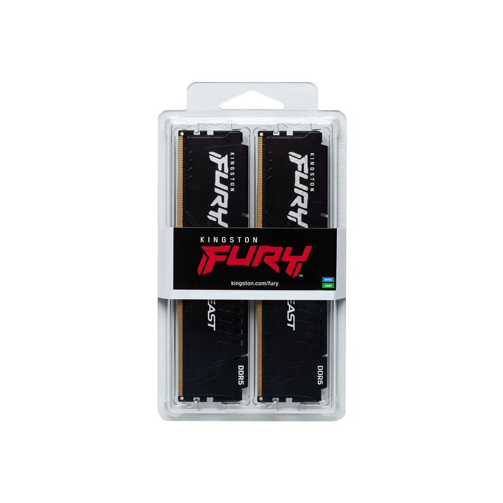 KINGSTON 64GB 6000MT/s DDR5 CL30 DIMM Kit of 2 FURY Beast White EXPO (KF560C30BWEK2-64) thumbnail