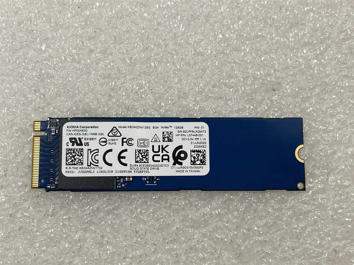 HP SPS-SSD 128GB M.2 2280 PCIe NVMe TLC (L37282-003) thumbnail