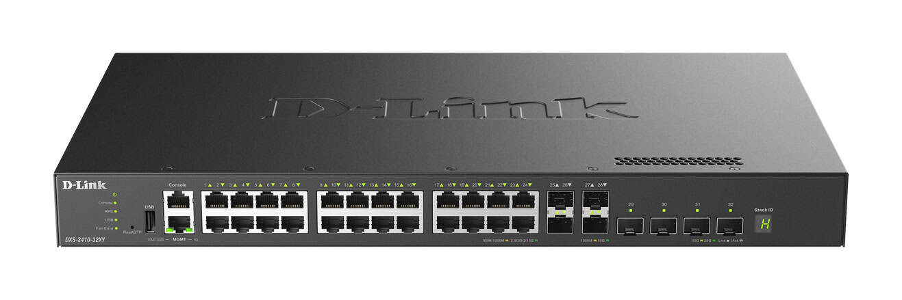 D-Link DXS-3410-32XY netwerk-switch Managed L3 Fast Ethernet (10/100) Zwart (DXS-3410-32XY/E) thumbnail