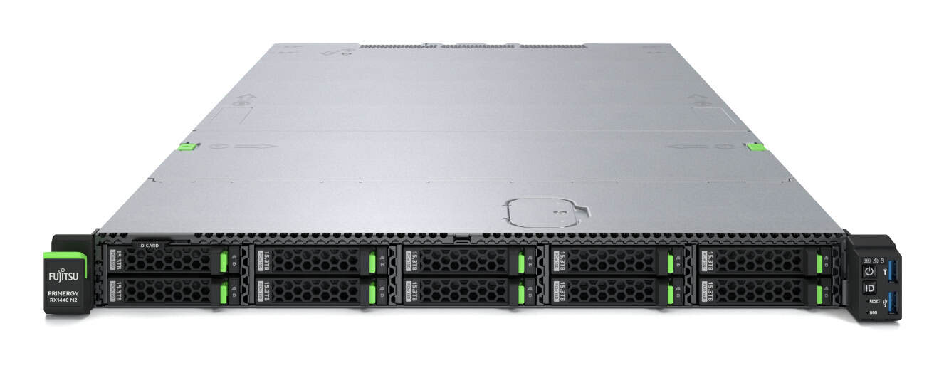 Fujitsu PRIMERGY RX1440 M2 server 0 GB Rack (1U) AMD EPYC 9124 3 GHz 32 GB DDR5-SDRAM 900 W (VFY:R1442SC311IN) thumbnail