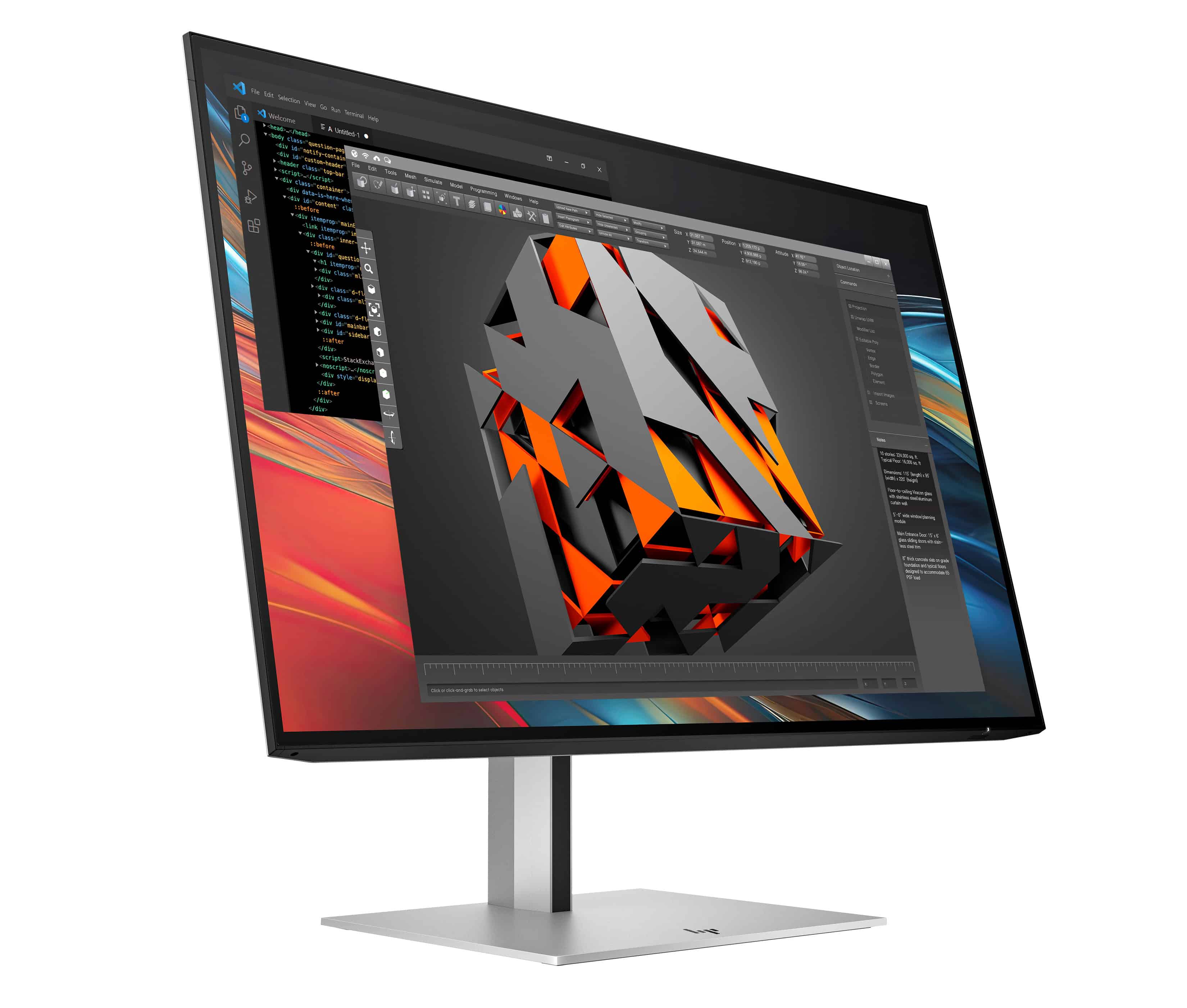 HP Serie 7 Pro 24 inch WUXGA-monitor - 724pn (8X534AA#ABB) thumbnail