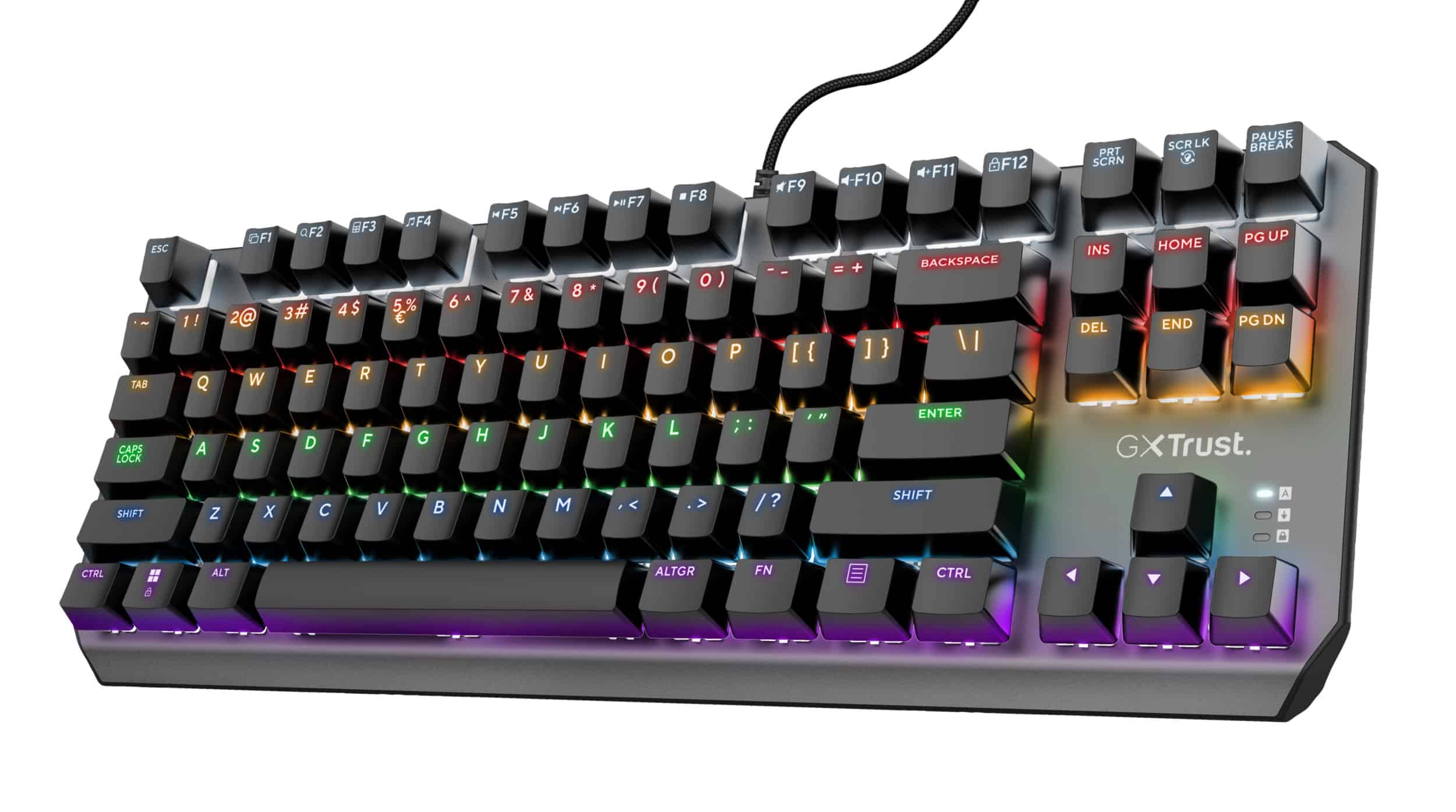 Trust GXT 834 Callaz toetsenbord Gamen USB QWERTY Engels Zwart (24404) thumbnail