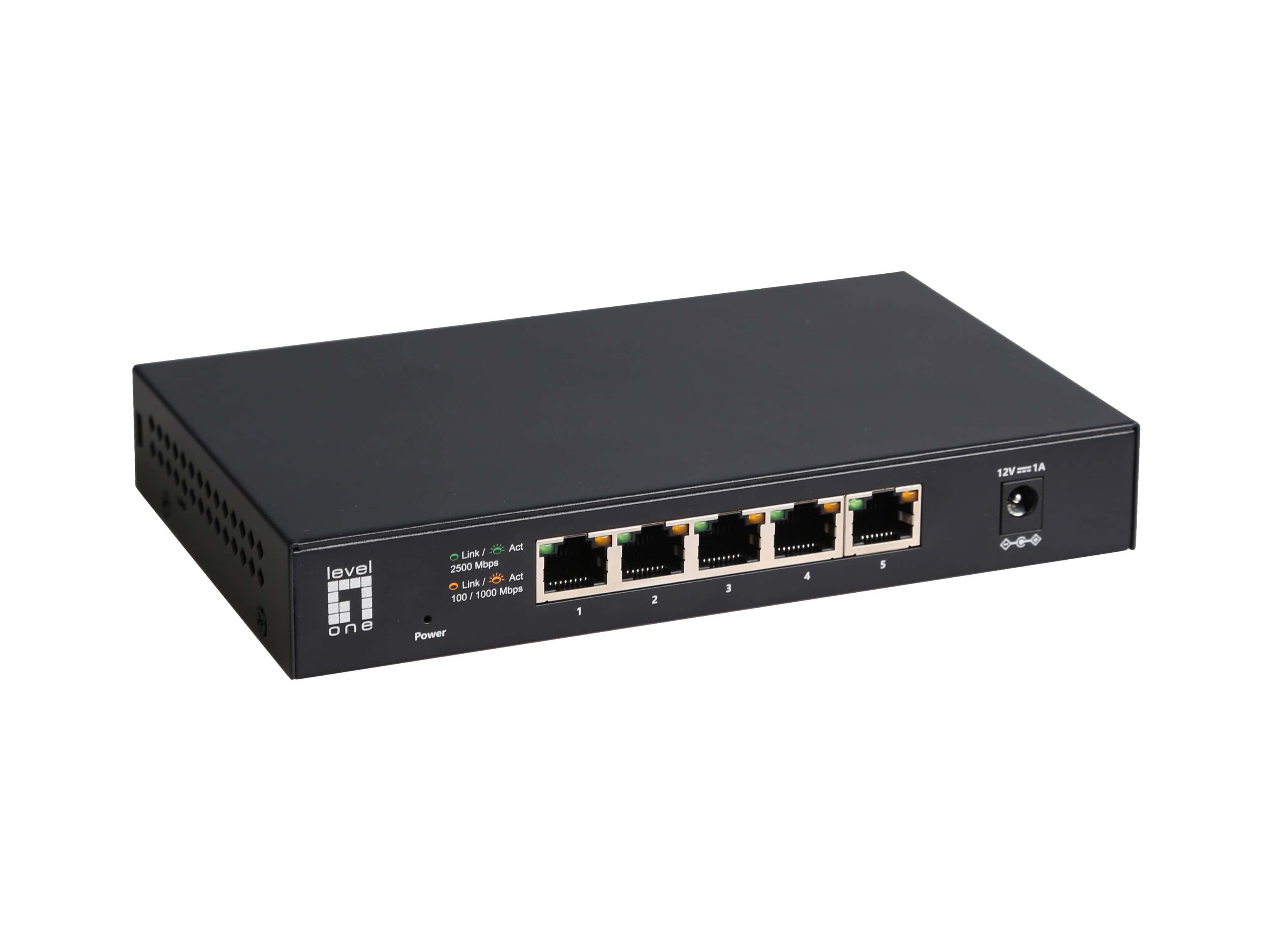 LevelOne GEU-0525 netwerk-switch Unmanaged 2.5G Ethernet (100/1000/2500) Zwart (GEU-0525) thumbnail