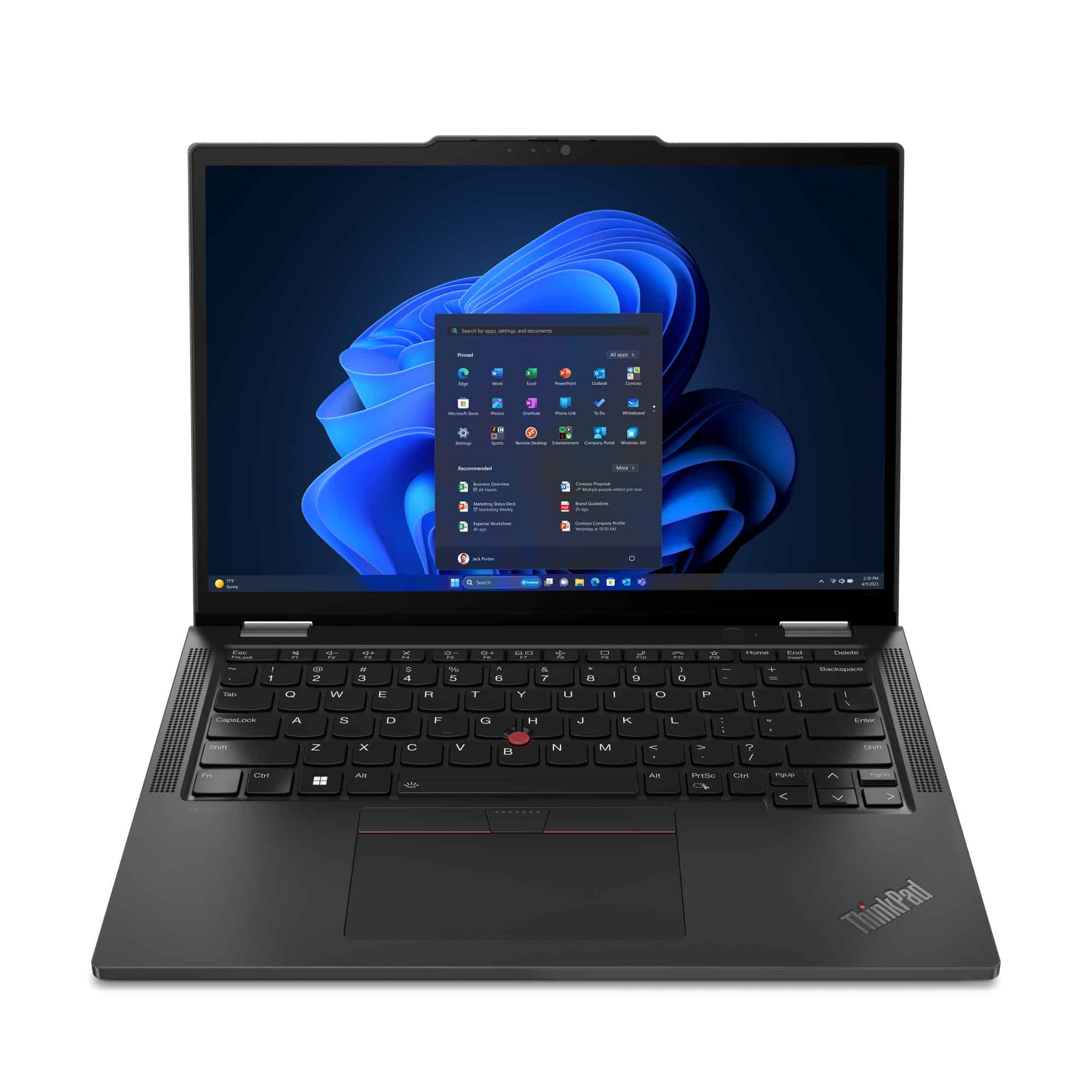 Lenovo ThinkPad X13 2-in-1 Intel Core Ultra 7 155U Hybride (2-in-1) 33,8 cm (13.3) Touchscreen WUXGA 16 GB LPDDR5x-SDRAM 512 GB SSD Wi-Fi 6E (802.11ax) Windows 11 Pro Zwart (21LW0010MH) thumbnail
