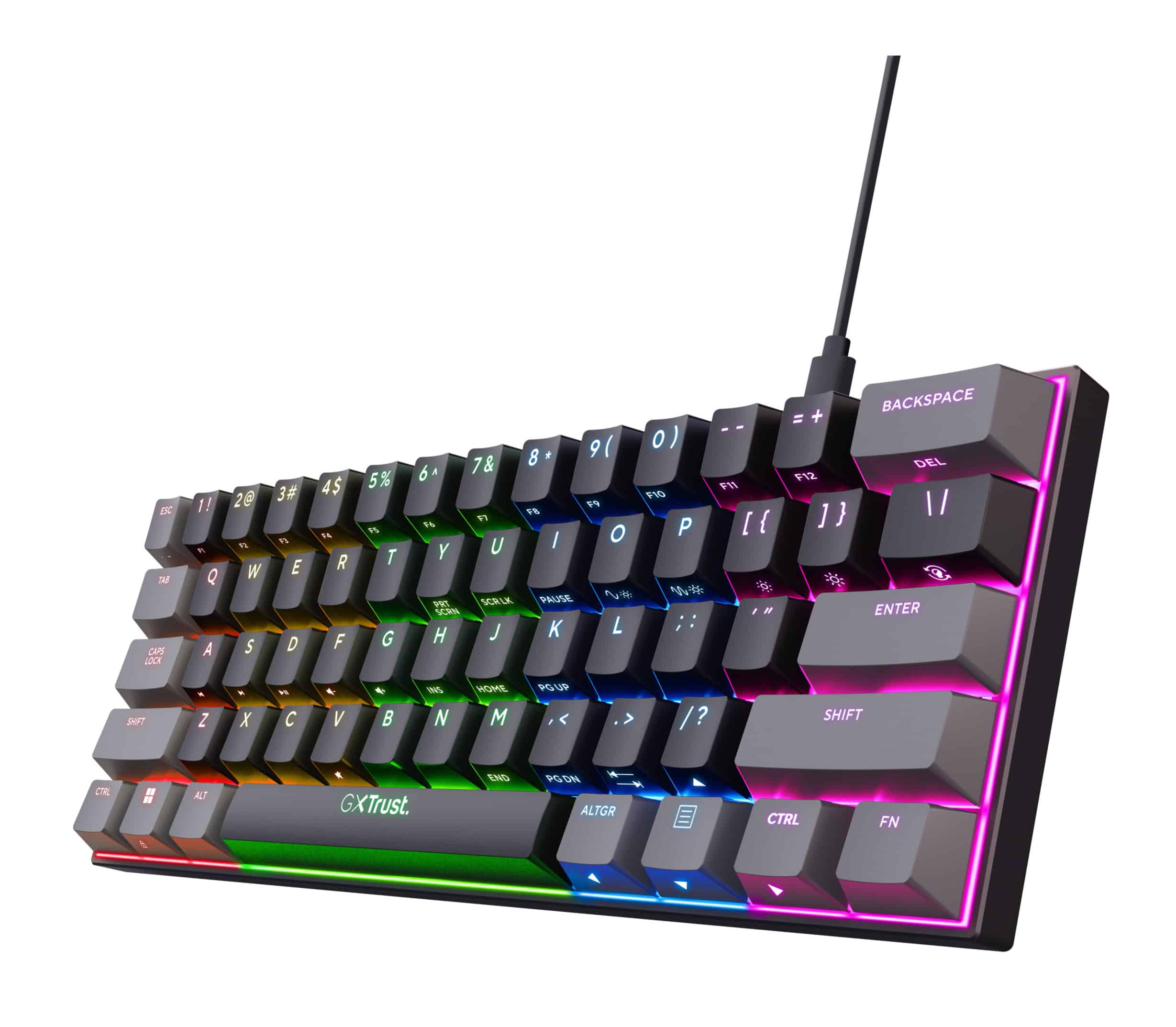 Trust GXT 923 YBAR Gaming Muis - Draadloze gamingmuis – 6 programmeerbare knoppen – 7200 DPI – Zwart (24882) thumbnail
