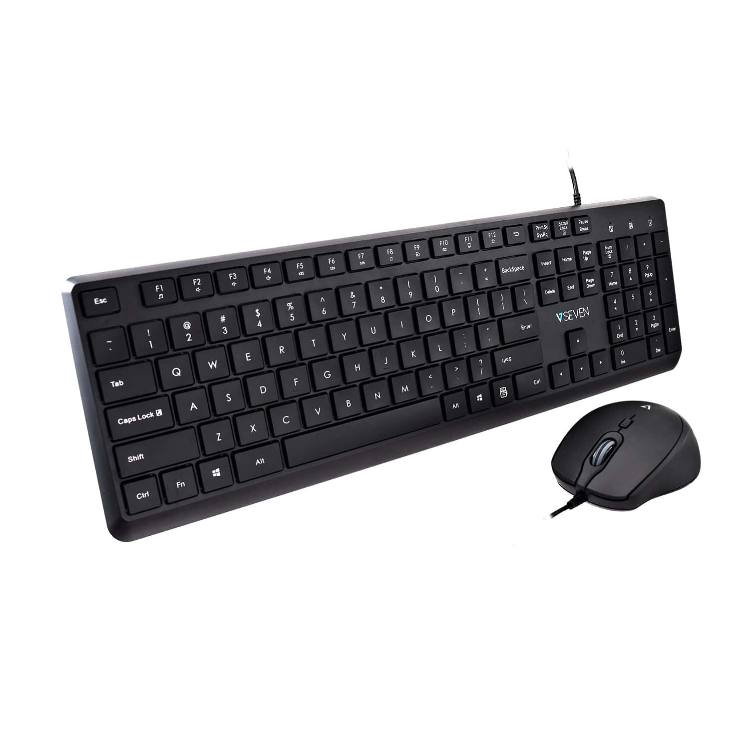 V7 CKU350US toetsenbord Inclusief muis Universeel USB QWERTY Amerikaans Engels Zwart (CKU350US) thumbnail