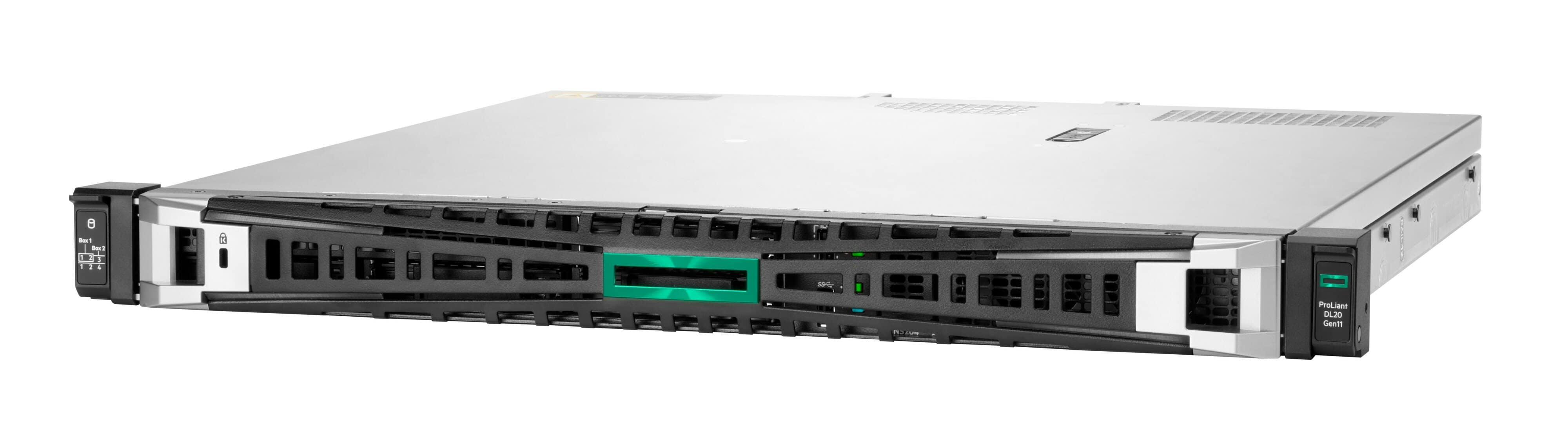 HPE ProLiant DL20 Gen11 Server Rack Mount Xeon E-2436 2.9 GHz RAM 32GB DDR5 Drive 2x 480GB SATA SSD (P71375-425) thumbnail