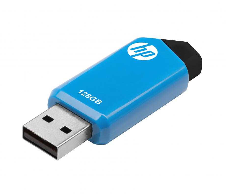 HP v150w USB flash drive 128 GB USB Type-A 2.0 Zwart, Blauw (HPFD150W-128) thumbnail
