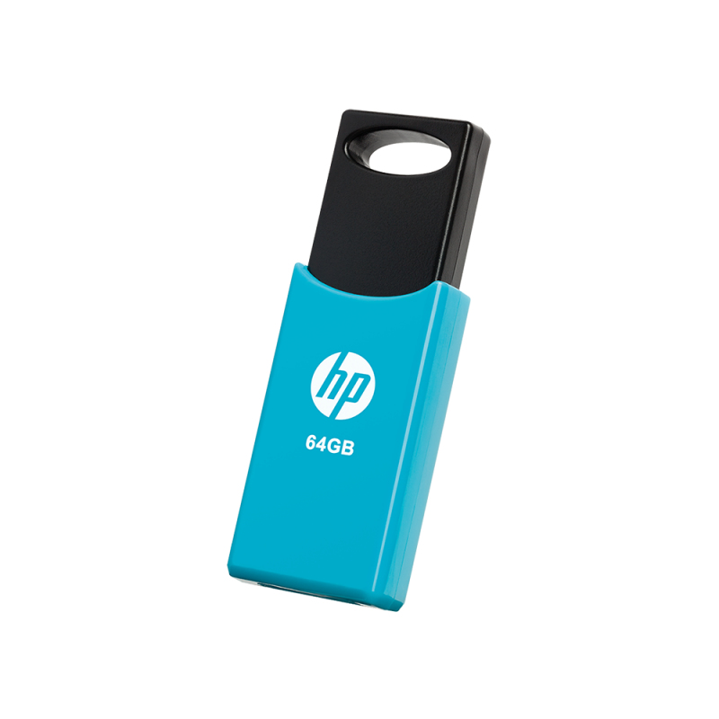 HP v212w USB flash drive 64 GB USB Type-A 2.0 Zwart, Blauw (HPFD212LB-64) thumbnail