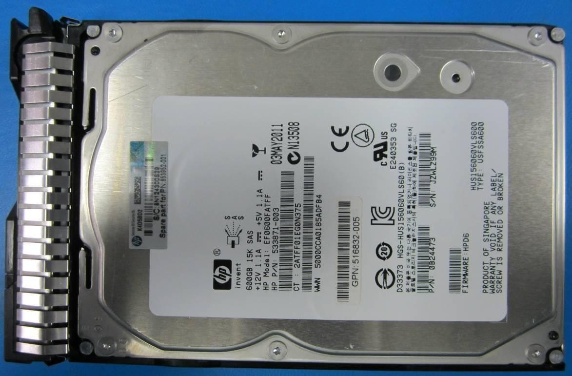 HP 600GB 6G SAS 15K 3.5in (RP001230054) thumbnail