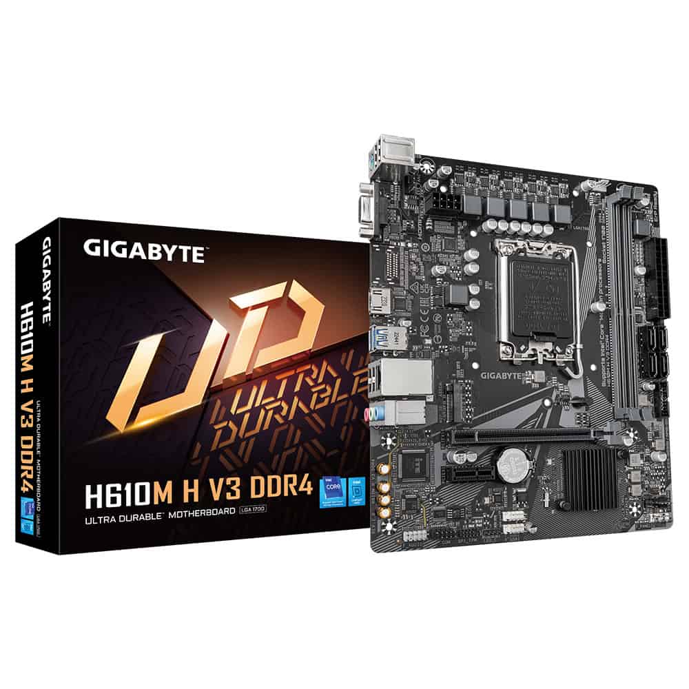 GIGABYTE H610M H V3 DDR4 moederbord Intel H610 Express LGA 1700 micro ATX (H610M H V3 DDR4 1.0) thumbnail