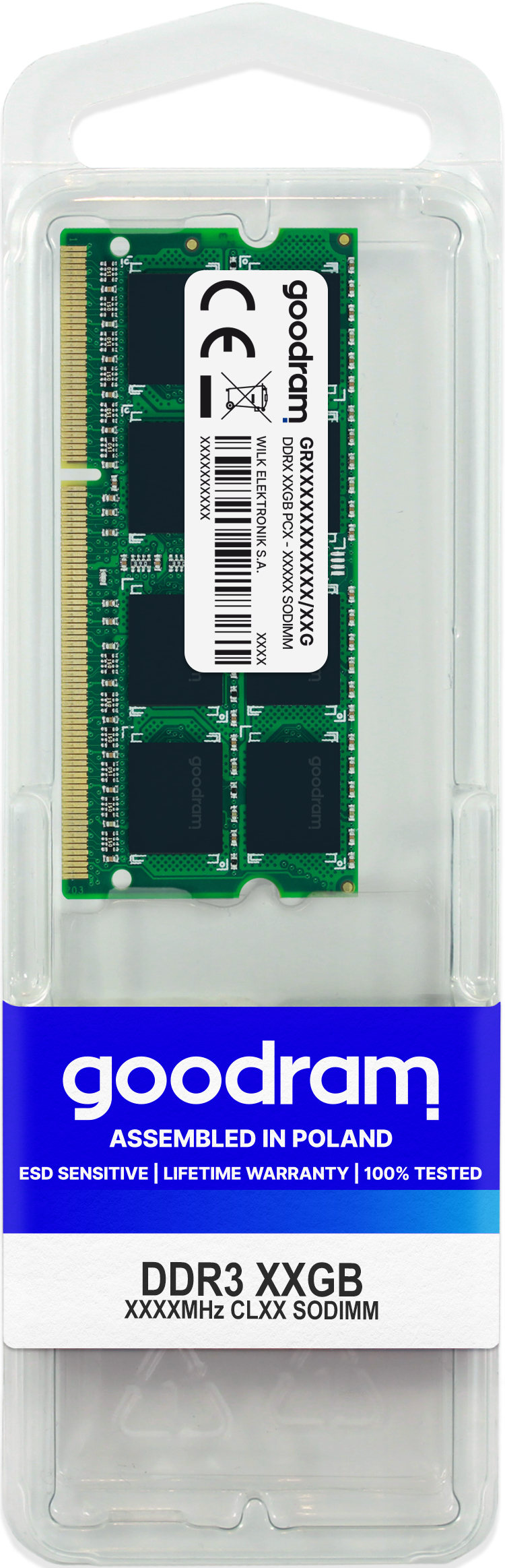 Goodram GR1600S3V64L11/8G geheugenmodule 8 GB 1 x 8 GB DDR3 (GR1600S3V64L11/8G) thumbnail