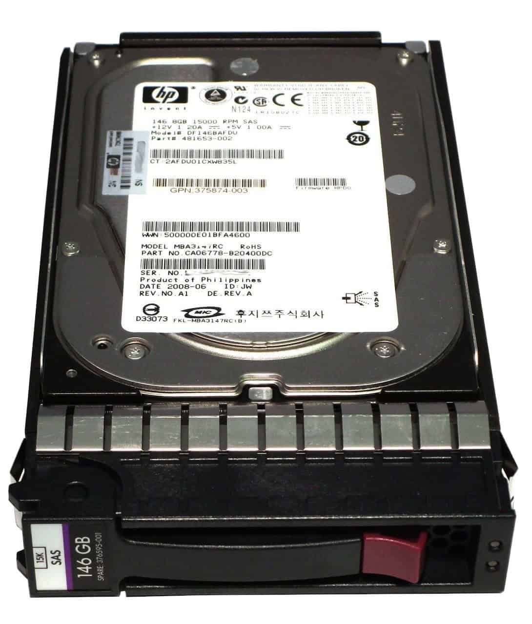 HP 146GB SAS 15.000Rpm LFF (376595-001) thumbnail