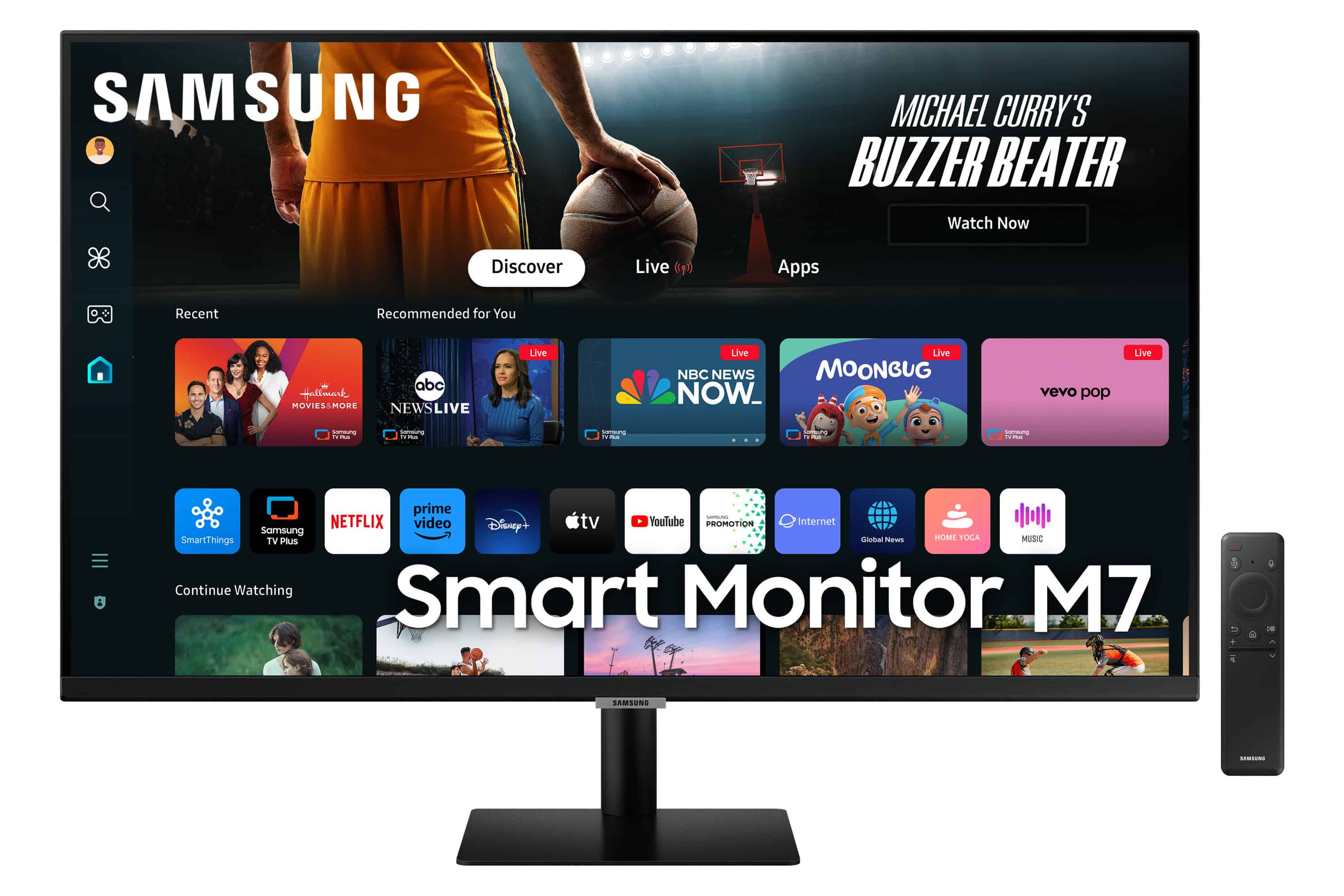 Samsung Smart Monitor M7 M70D computer monitor 81,3 cm (32") 3840 x 2160 Pixels 4K Ultra HD LED Zwart (LS32DM700UUXEN) thumbnail