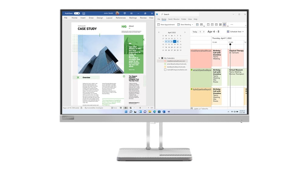 Lenovo L25e-40 computer monitor 62,2 cm (24.5) 1920 x 1080 Pixels Full HD Grijs (67ADKAC4EU) thumbnail