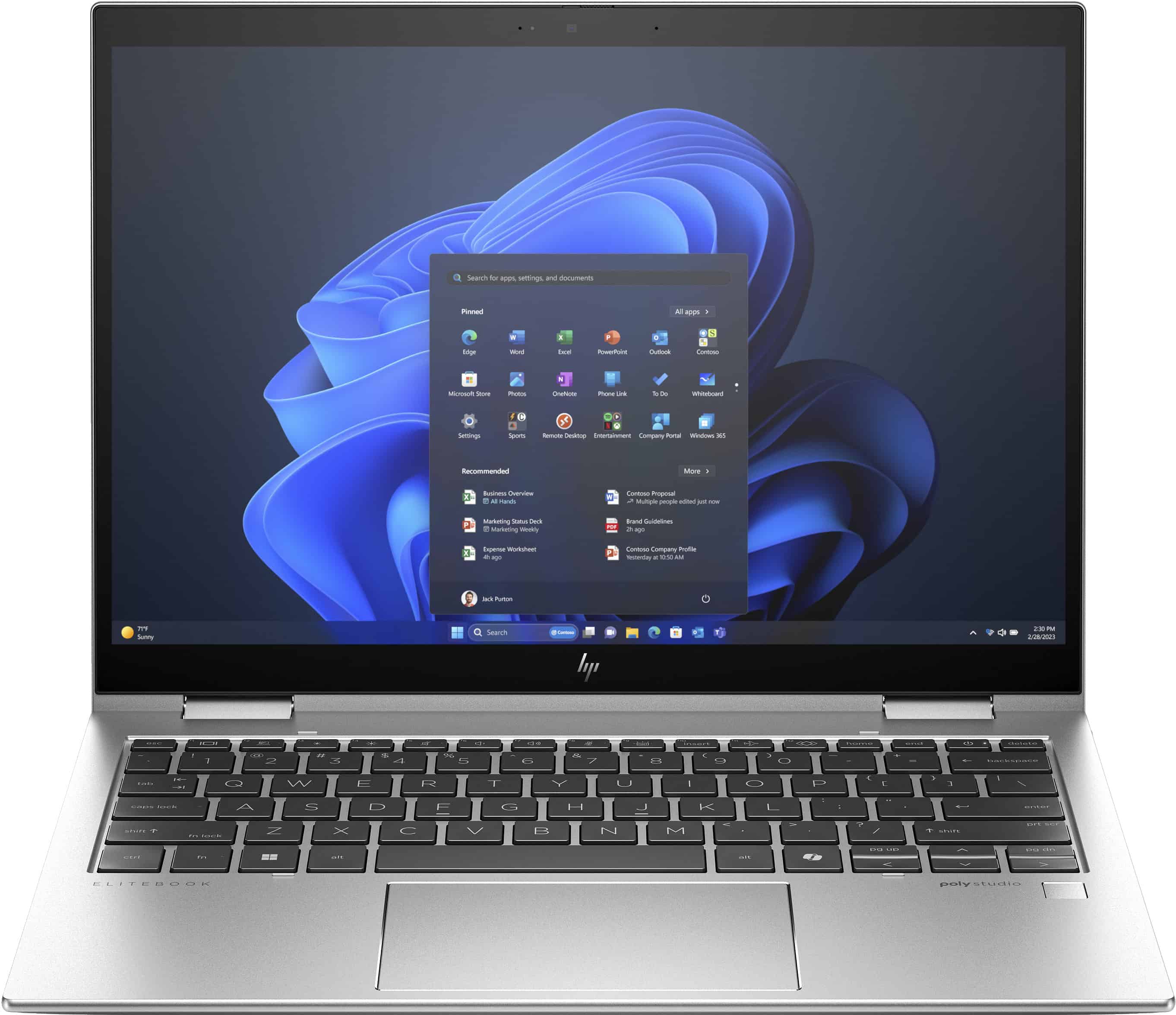 HP Elite x360 830 G11 Intel Core Ultra 7 155U Hybride (2-in-1) 33,8 cm (13.3") Touchscreen WUXGA 16 GB LPDDR5x-SDRAM 512 GB SSD Wi-Fi 6E (802.11ax) Windows 11 Pro AI PC Zilver (9G0H9ET#ABH) thumbnail