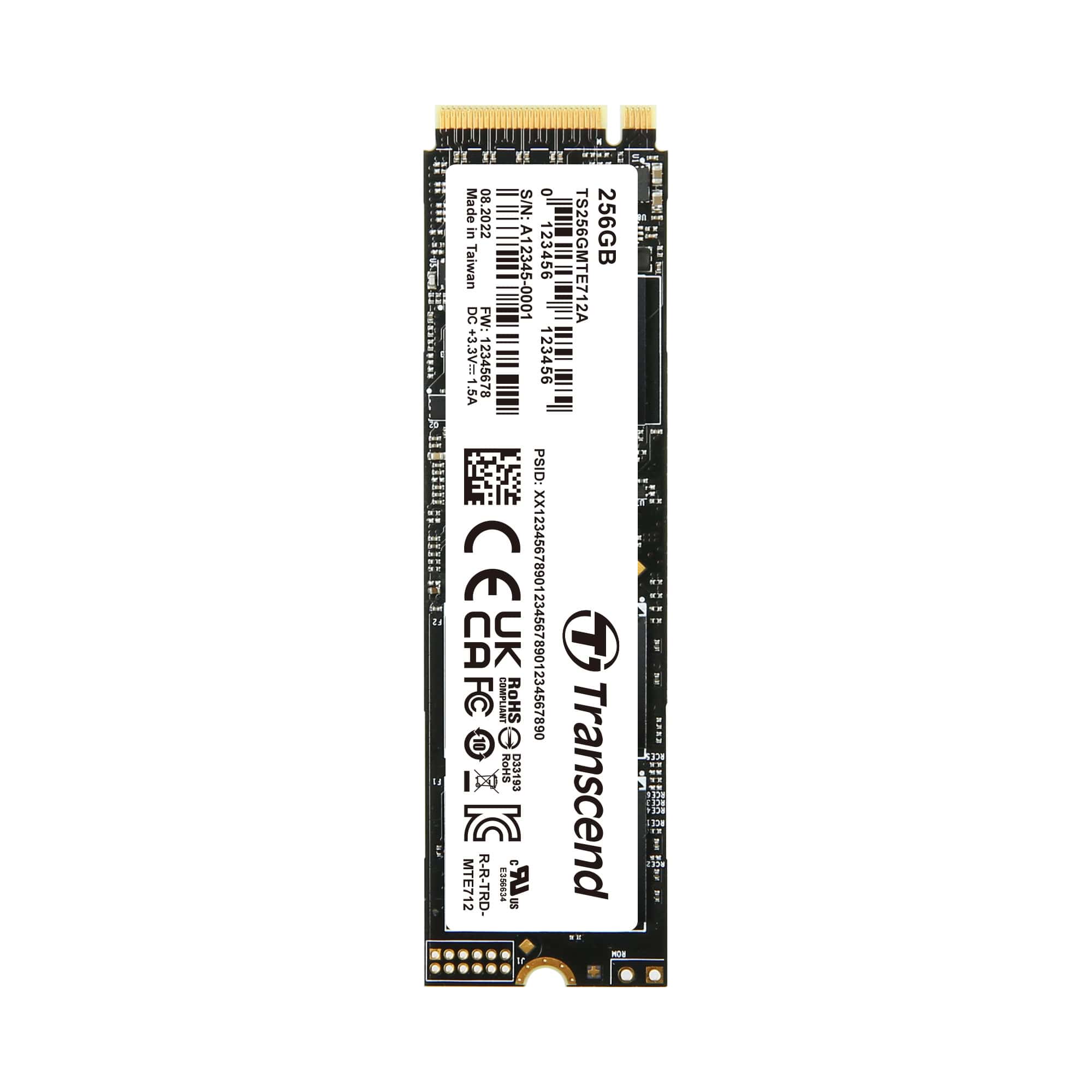 TRANSCEND 256GB M.2 2280 PCIe Gen4x4 NVM (TS256GMTE712A) thumbnail