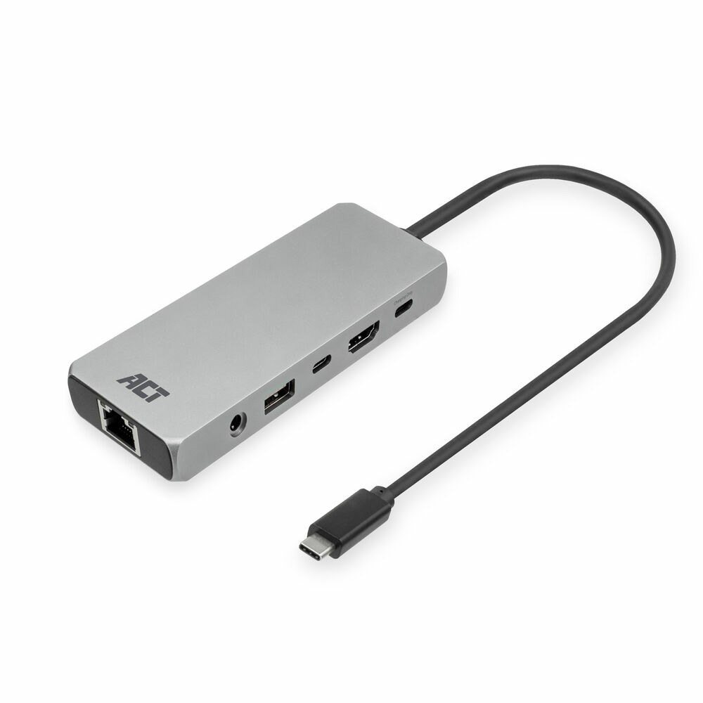 ACT USB-C 4K / 8K 30Hz dockingstation voor 1 HDMI monitor, 2,5 Gigabit ethernet, USB-C 10Gbps, USB-A 10Gbps, 3,5mm audio, PD pass-through (AC7095) thumbnail