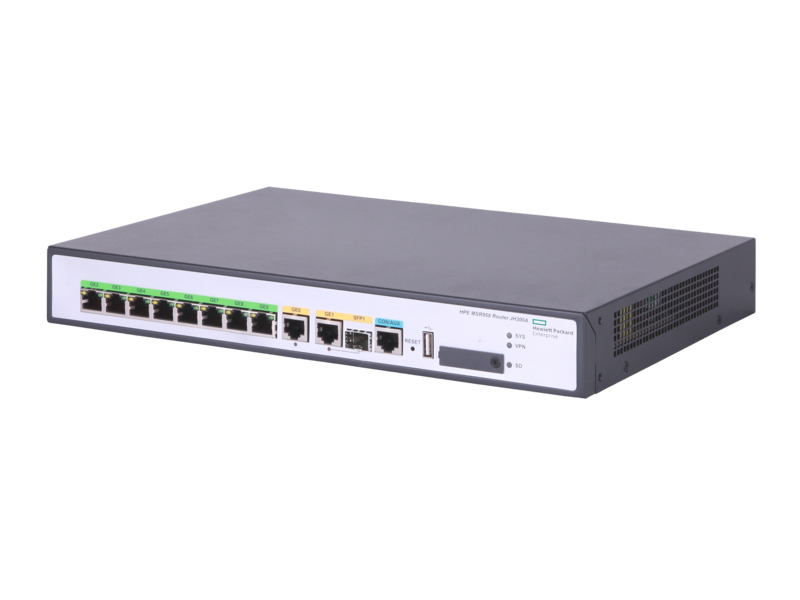 Hewlett Packard Enterprise MSR958 bedrade router Gigabit Ethernet Grijs (JH300A#ABB) thumbnail