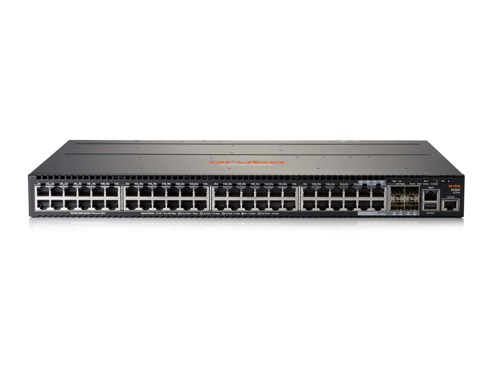 Hewlett Packard Enterprise Aruba 2930M 48G 1-slot Managed L3 Gigabit Ethernet (10/100/1000) 1U Grijs (JL321A#ABB) thumbnail Hewlett Packard Enterprise Aruba 2930M 48G 1-slot Managed L3 Gigabit Ethernet (10/100/1000) 1U Grijs (JL321A#ABB) thumbnail