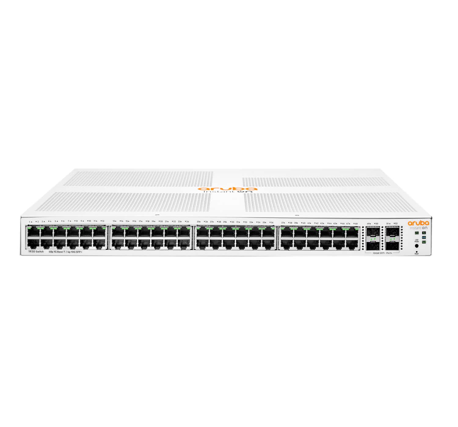 Hewlett Packard Enterprise Aruba Instant On 1930 48G Class4 PoE 4SFP/SFP+ 370W Managed L2+ Gigabit Ethernet (10/100/1000) Power over Ethernet (PoE) 1U Wit (JL686B#ABB) thumbnail