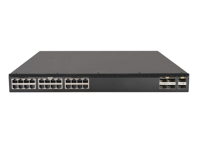 Hewlett Packard Enterprise FlexFabric 5710 24XGT 6QSFP+/2QSFP28 Managed L3 10G Ethernet (100/1000/10000) 1U Zwart (JL689A) thumbnail