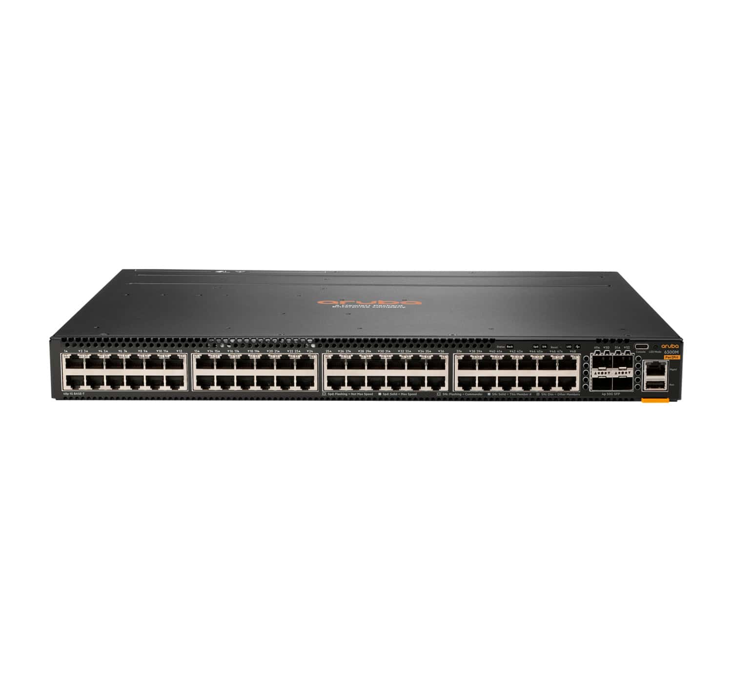 Hewlett Packard Enterprise Aruba 6300M Managed L3 Gigabit Ethernet (10/100/1000) Power over Ethernet (PoE) 1U Zwart (JL762A#ABB) thumbnail
