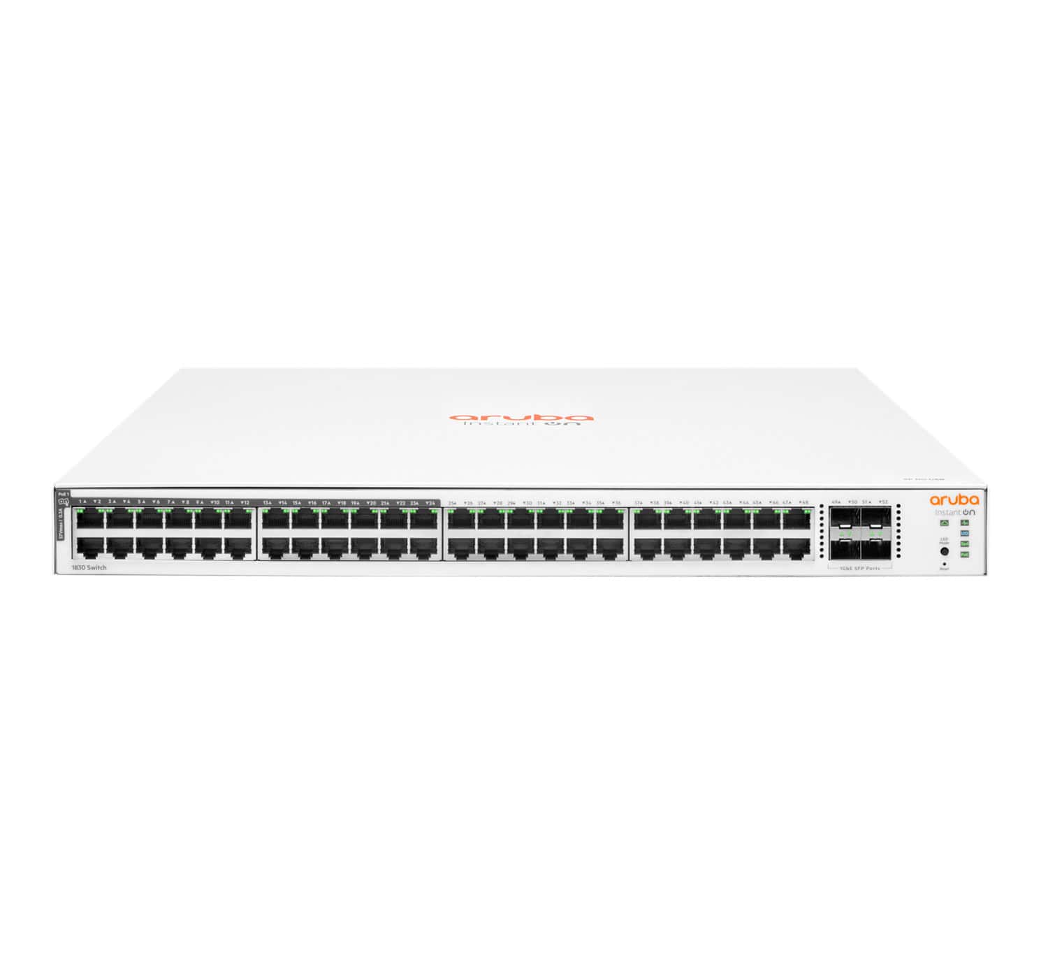 Hewlett Packard Enterprise Aruba Instant On 1830 48G 24p Class4 PoE 4SFP 370W Managed L2 Gigabit Ethernet (10/100/1000) Power over Ethernet (PoE) 1U (JL815A#ABB) thumbnail