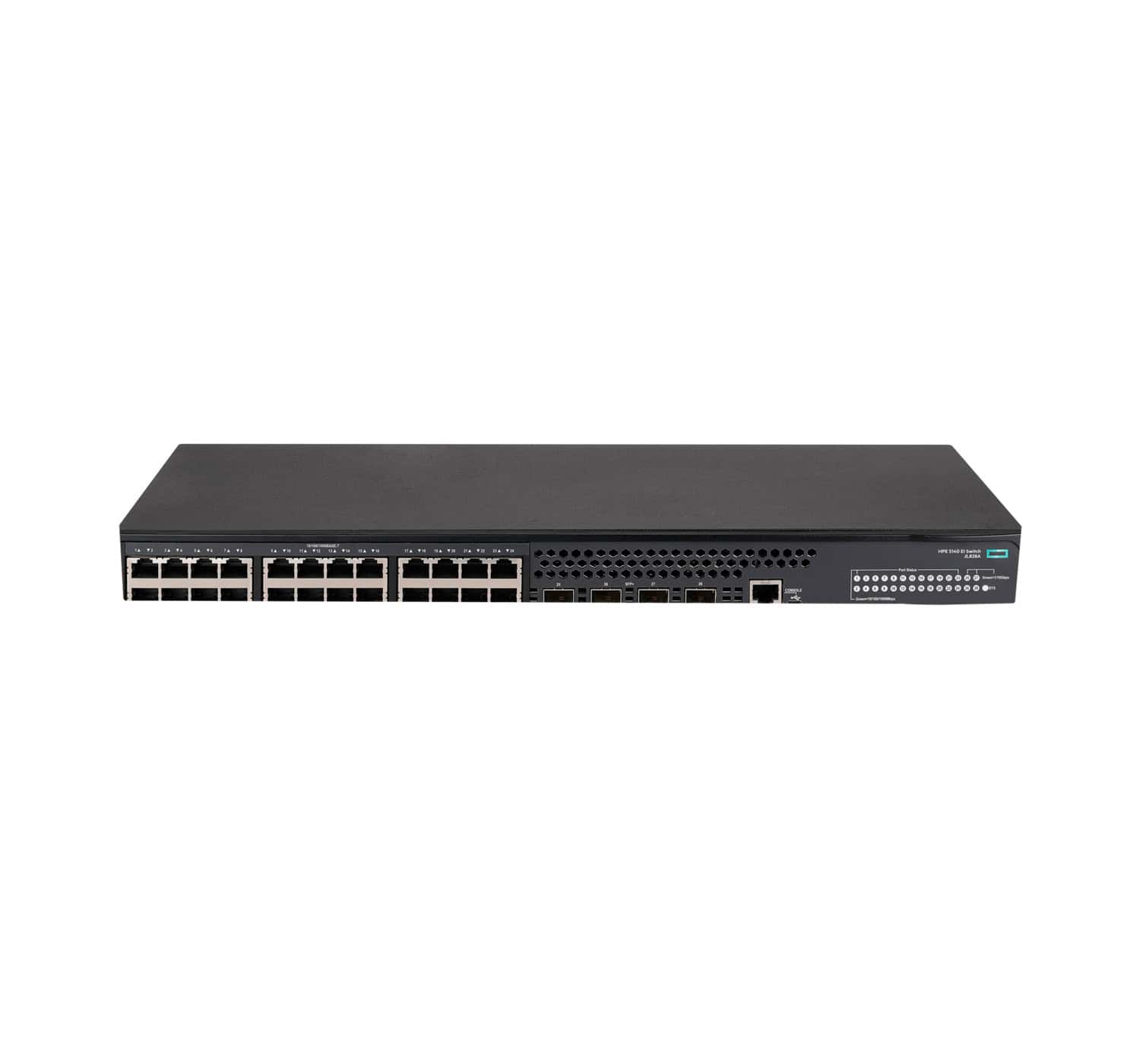 Hewlett Packard Enterprise FlexNetwork 5140 24G 4SFP+ EI Managed L3 Gigabit Ethernet (10/100/1000) 1U (JL828A#ABB) thumbnail