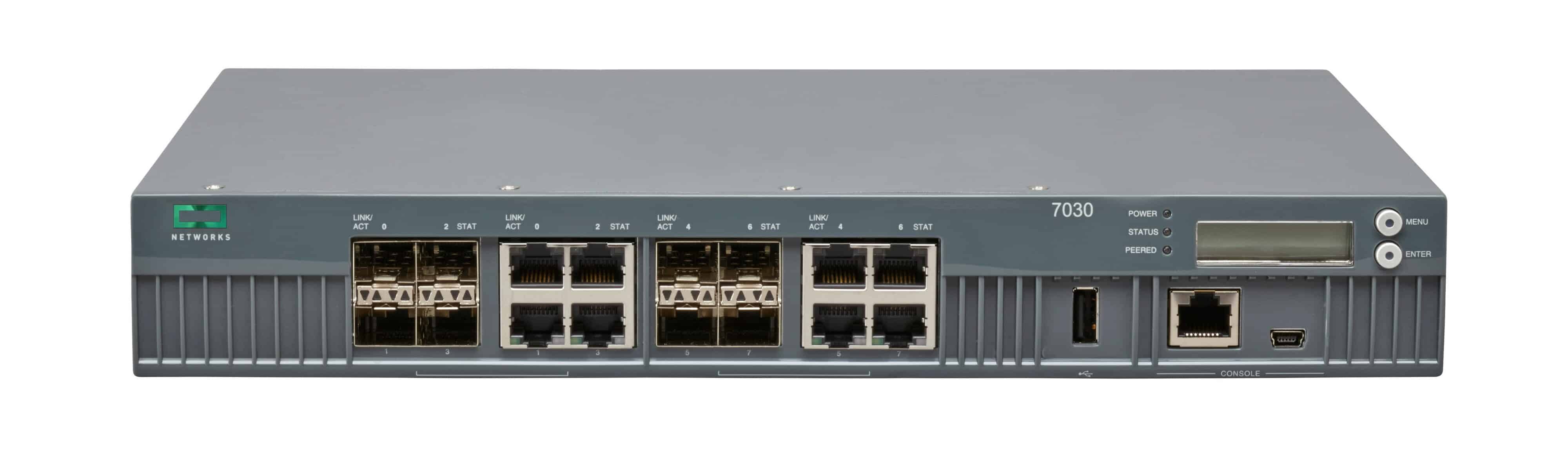 HP Aruba 7030 8x10/100/1000BASE-T or 8x1GBASE-X SFP dual personality ports Supports up to 64 AP and 4K clients. IntegratedAC pow (JW686A) thumbnail