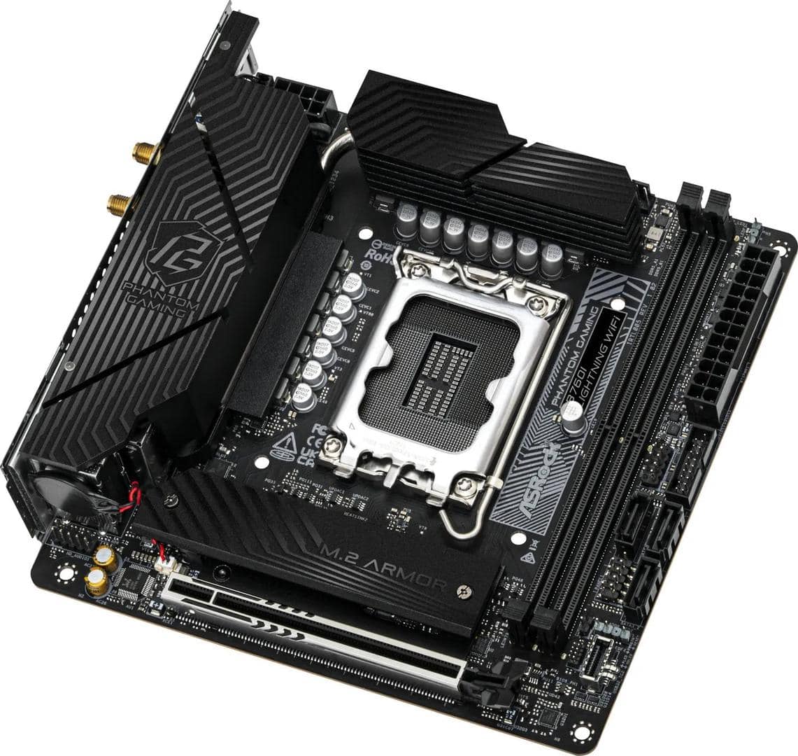 ASRock B760I Lightning WiFi 1700 mATX HDMI/DP DDR5 retail (90-MXBNN0-A0UAYZ) thumbnail