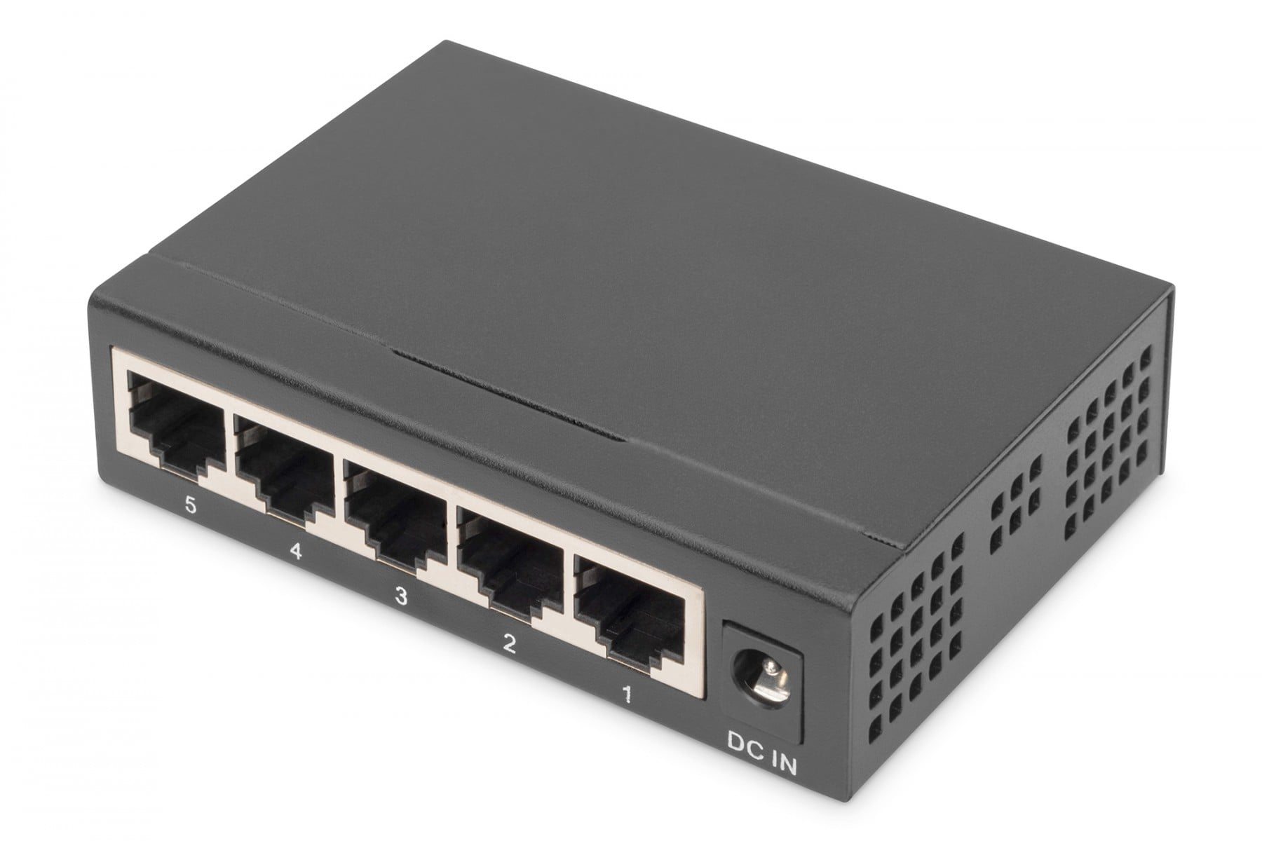 DIGITUS Switch 5-Port  Gigabit  Unmanaged Metallgehäuse schw (DN-80202-1) thumbnail