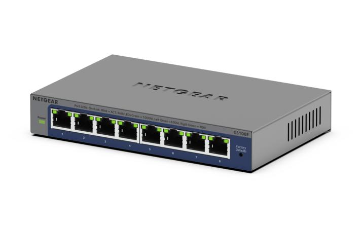 NETGEAR GS108Ev4 Unmanaged L2/L3 Gigabit Ethernet (10/100/1000) Grijs (GS108E-400EUS) thumbnail