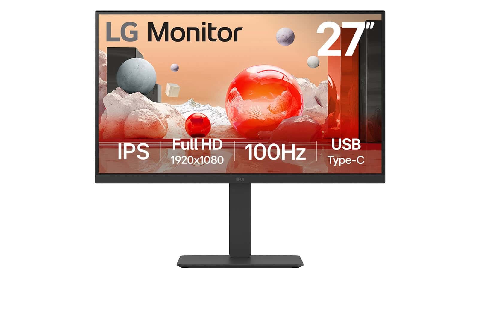 LG 27BA750-B computer monitor 68,6 cm (27) 1920 x 1080 Pixels Full HD LCD Zwart (27BA750-B) thumbnail
