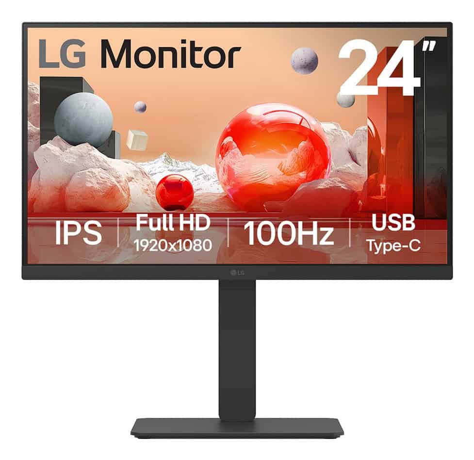 LG 24BA650 computer monitor 60,5 cm (23.8") 1920 x 1080 Pixels Full HD LED Zwart (24BA650-B.AEU) thumbnail