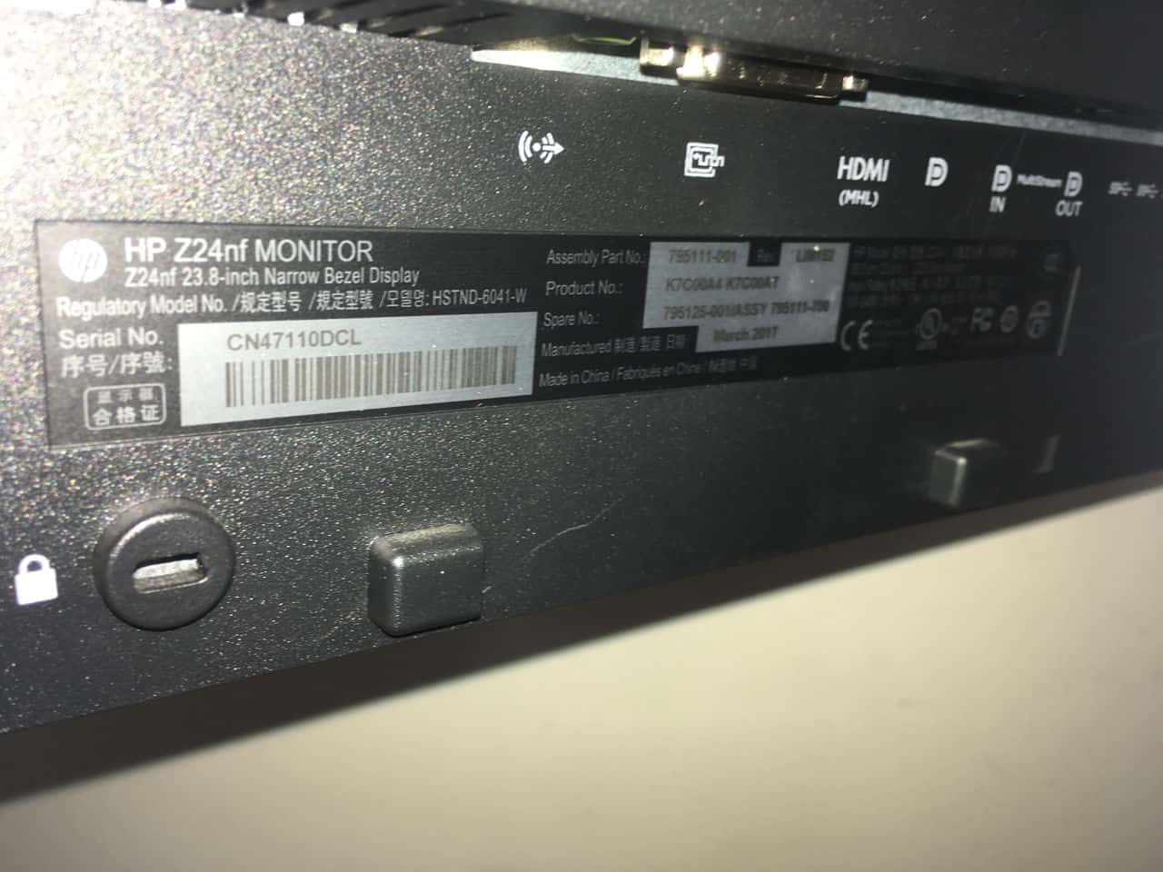 HP ASSY, Z24NF DISPLAY HEAD ONLY-W (795111-700) thumbnail