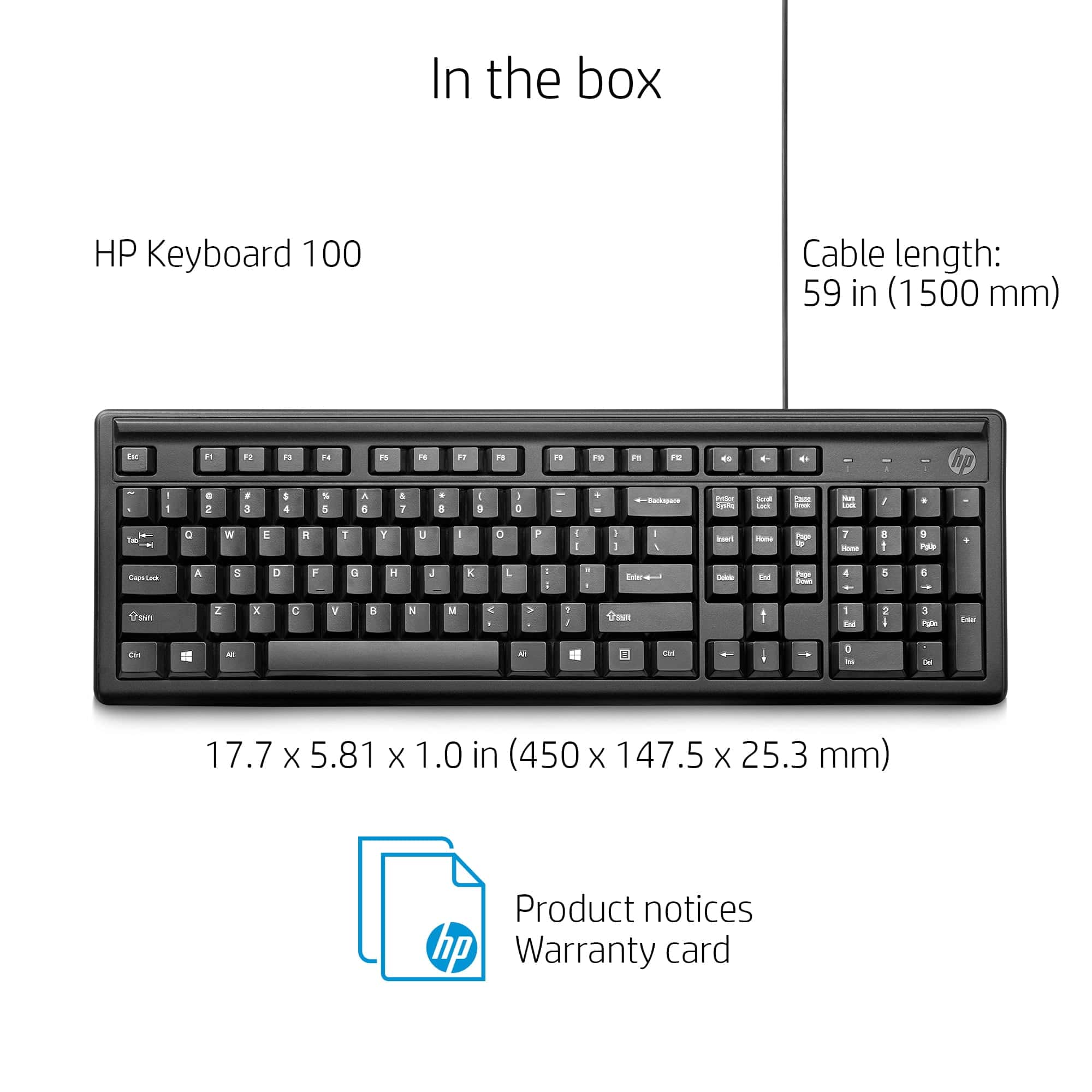 HP KEYBOARD 100 CZECH (L07896-221) thumbnail