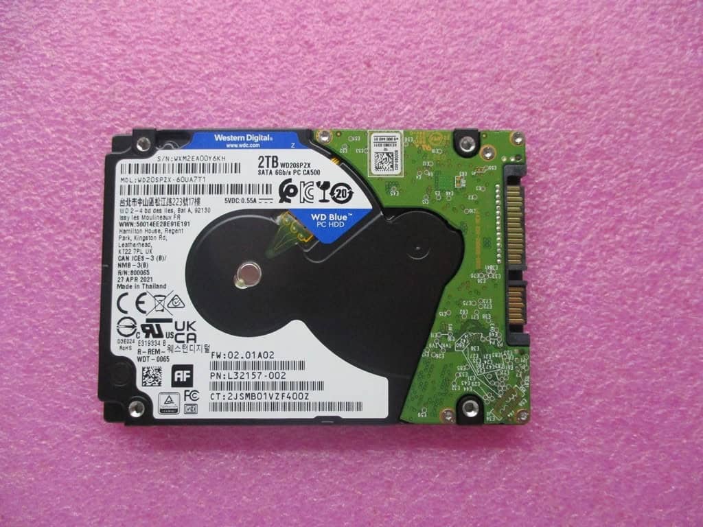 HP SKO-HDD SATA 2TB 5400RPM 7MM RAW (L89711-003) thumbnail