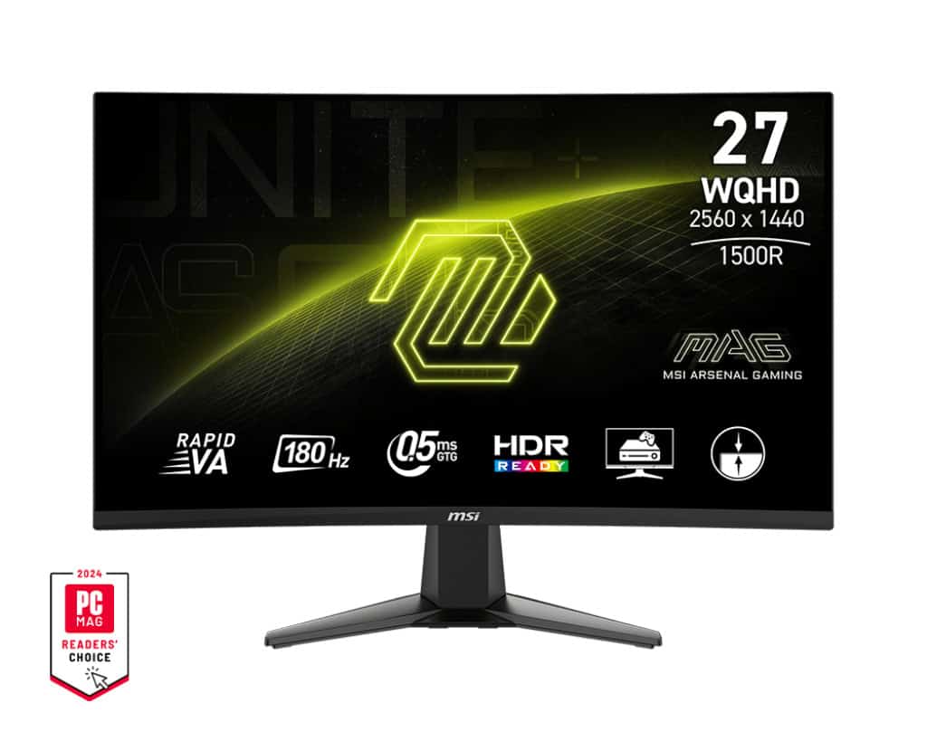 MSI MAG 27CQ6FDE computer monitor 68,6 cm (27) 2560 x 1440 Pixels Wide Quad HD LED Zwart (9S6-3CD91M-023) thumbnail
