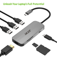 Acer HP.DSCAB.008 laptop dock & poortreplicator Bedraad USB 3.2 Gen 2 (3.1 Gen 2) Type-C Zilver (GP.DCK11.00N) thumbnail