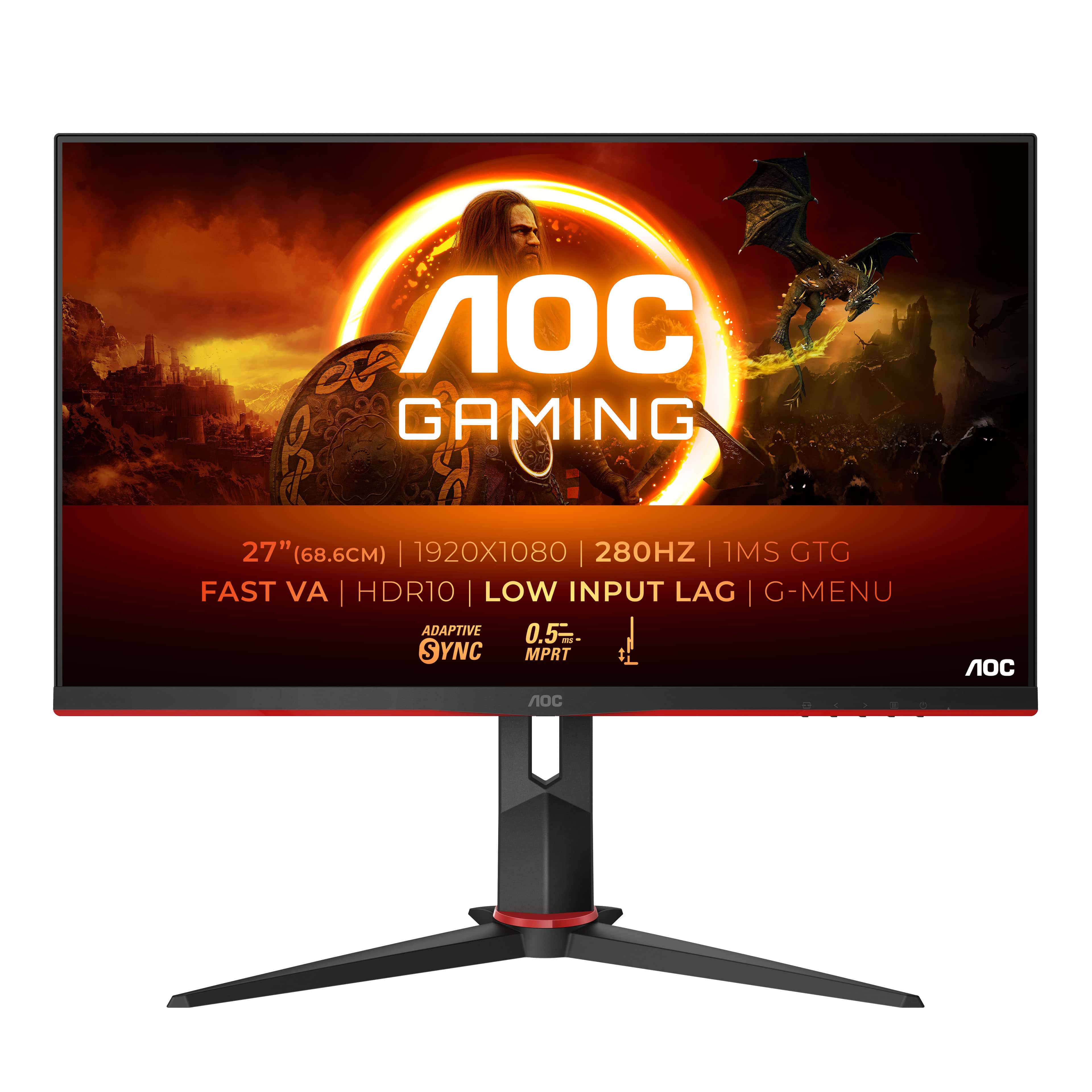 AOC G2 27G2ZN3/BK computer monitor 68,6 cm (27) 1920 x 1080 Pixels Full HD LCD Zwart, Rood (27G2ZN3/BK) thumbnail