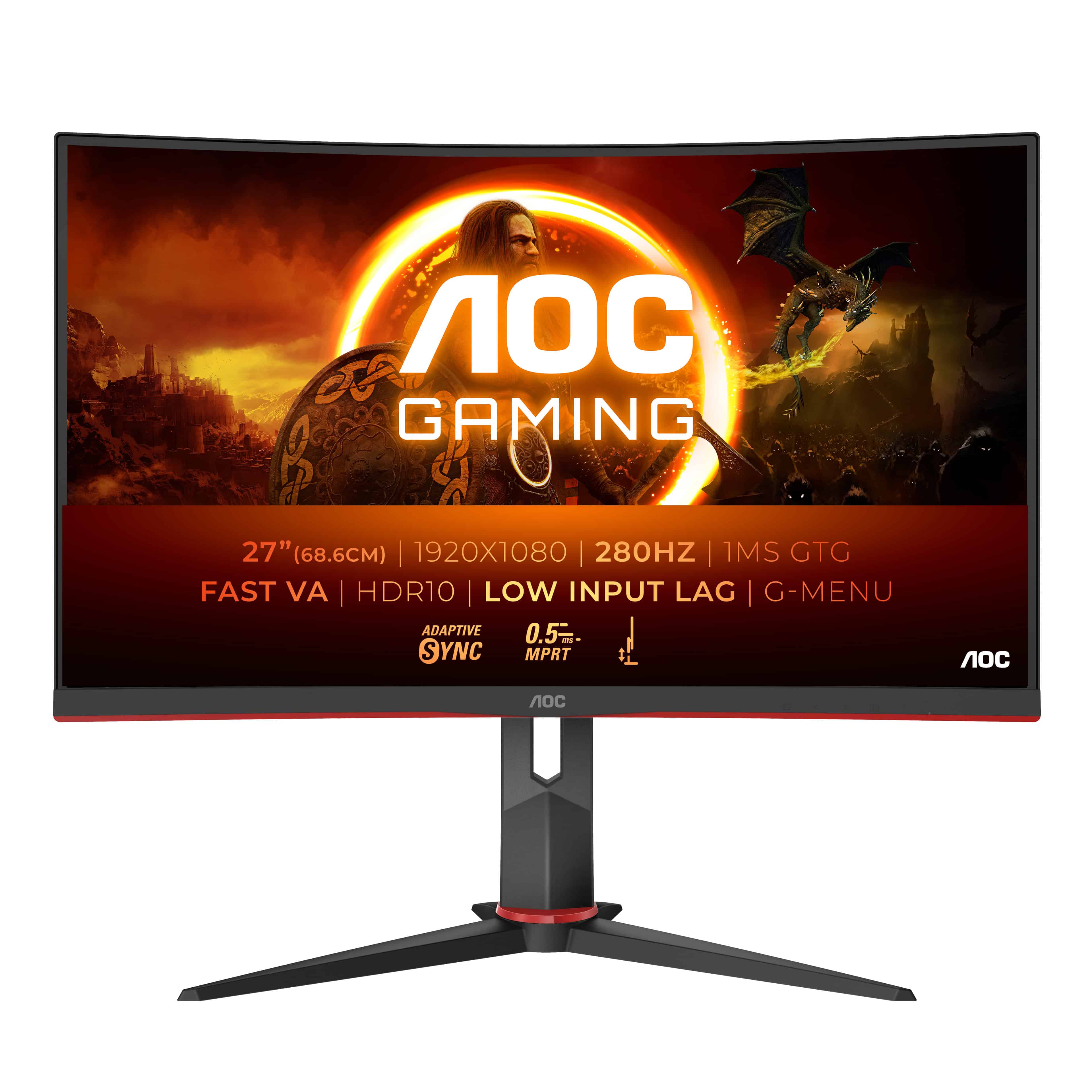 AOC G2 C27G2Z3/BK computer monitor 68,6 cm (27) 1920 x 1080 Pixels Full HD LED Zwart, Rood (C27G2Z3/BK) thumbnail