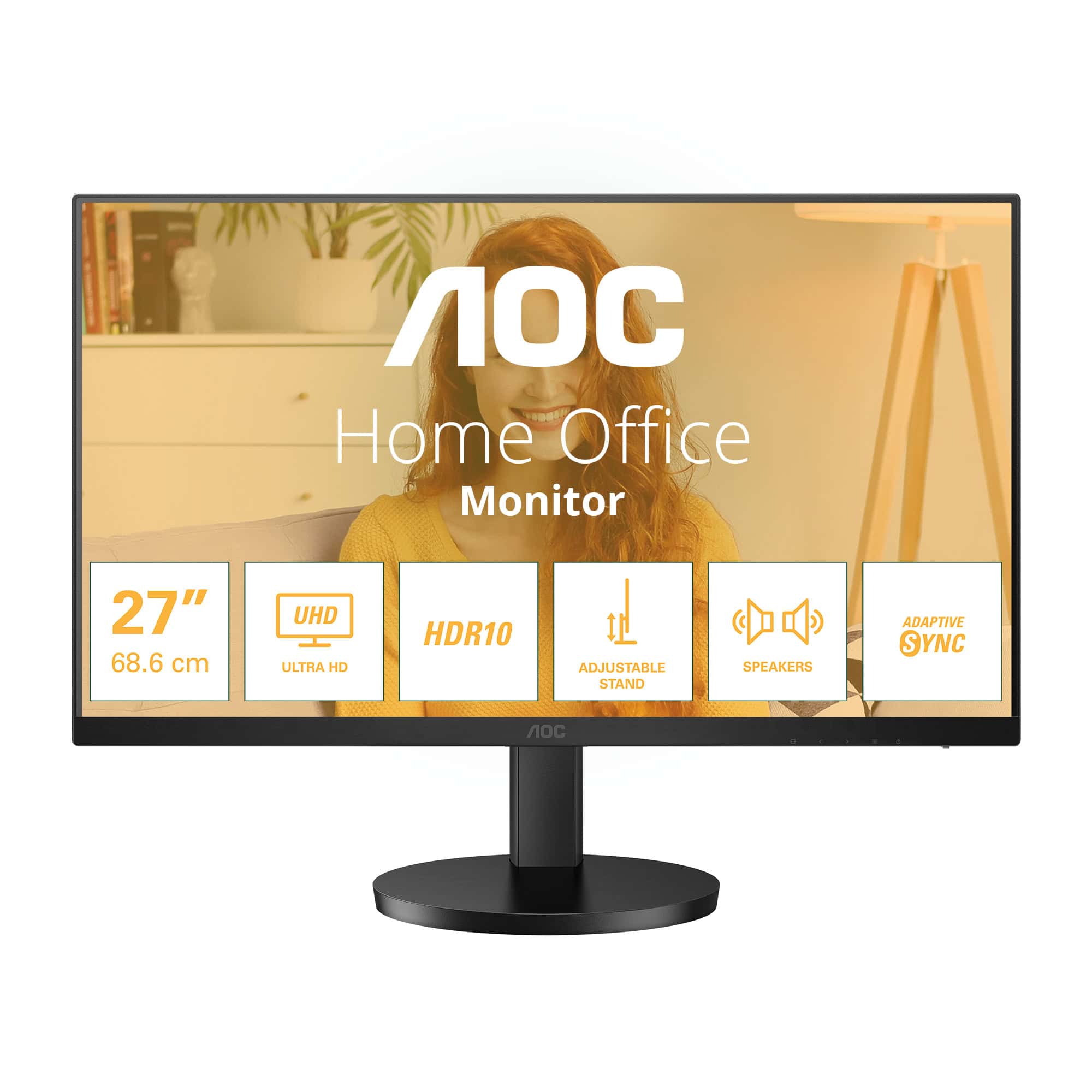 AOC U27B3AF computer monitor 68,6 cm (27) 3840 x 2160 Pixels 4K Ultra HD LED Zwart (U27B3AF) thumbnail