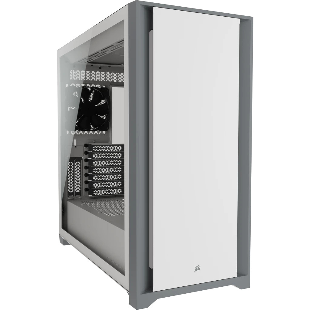 Corsair Geh CORSAIR Midi 5000D TG (Tempered Glass) White (CC-9011209-WW) thumbnail