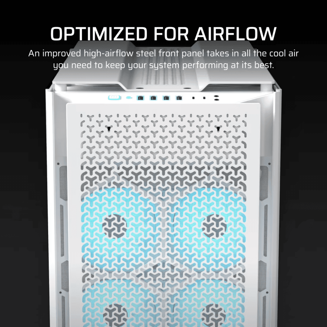Corsair iCUE LINK 9000D AIRFLOW Tempered Glass Super-Tower White (CC-9011274-WW) thumbnail