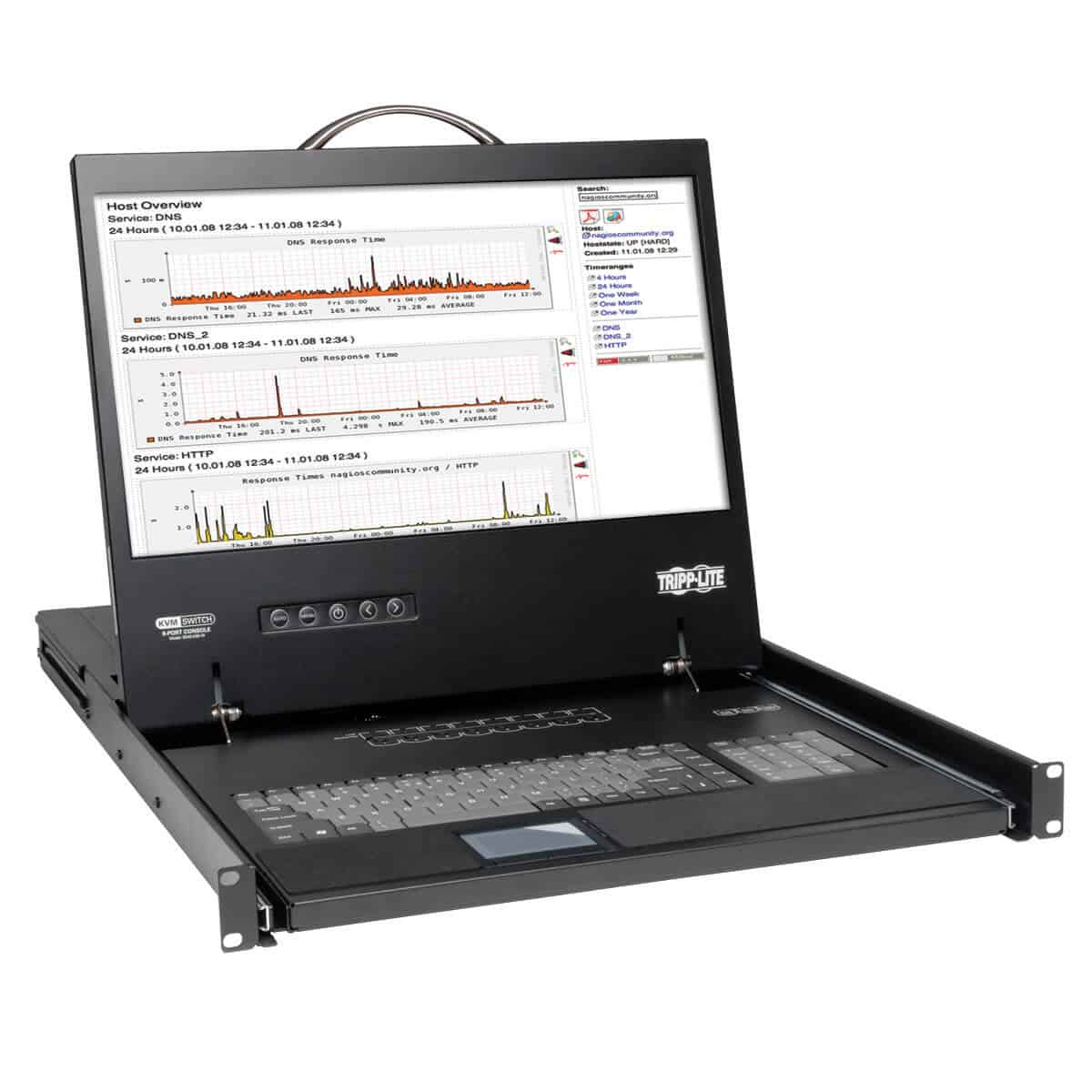 Tripp Lite B040-016-19 rack console 48,3 cm (19) 1366 x 768 Pixels Gegalvaniseerd staal (B040-016-19) thumbnail