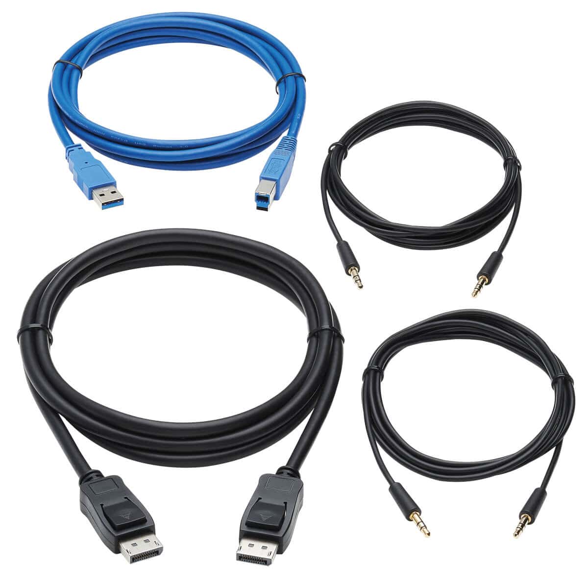 Tripp Lite P785-DPKIT10 toetsenbord-video-muis (kvm) kabel Zwart, Blauw 3,5 m (P785-DPKIT10) thumbnail