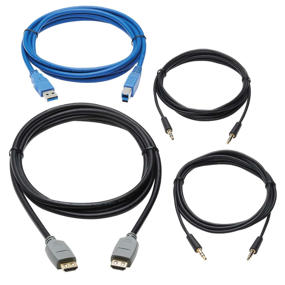 Tripp Lite P785-HKIT10 toetsenbord-video-muis (kvm) kabel Zwart, Blauw, Grijs 3 m (P785-HKIT10) thumbnail